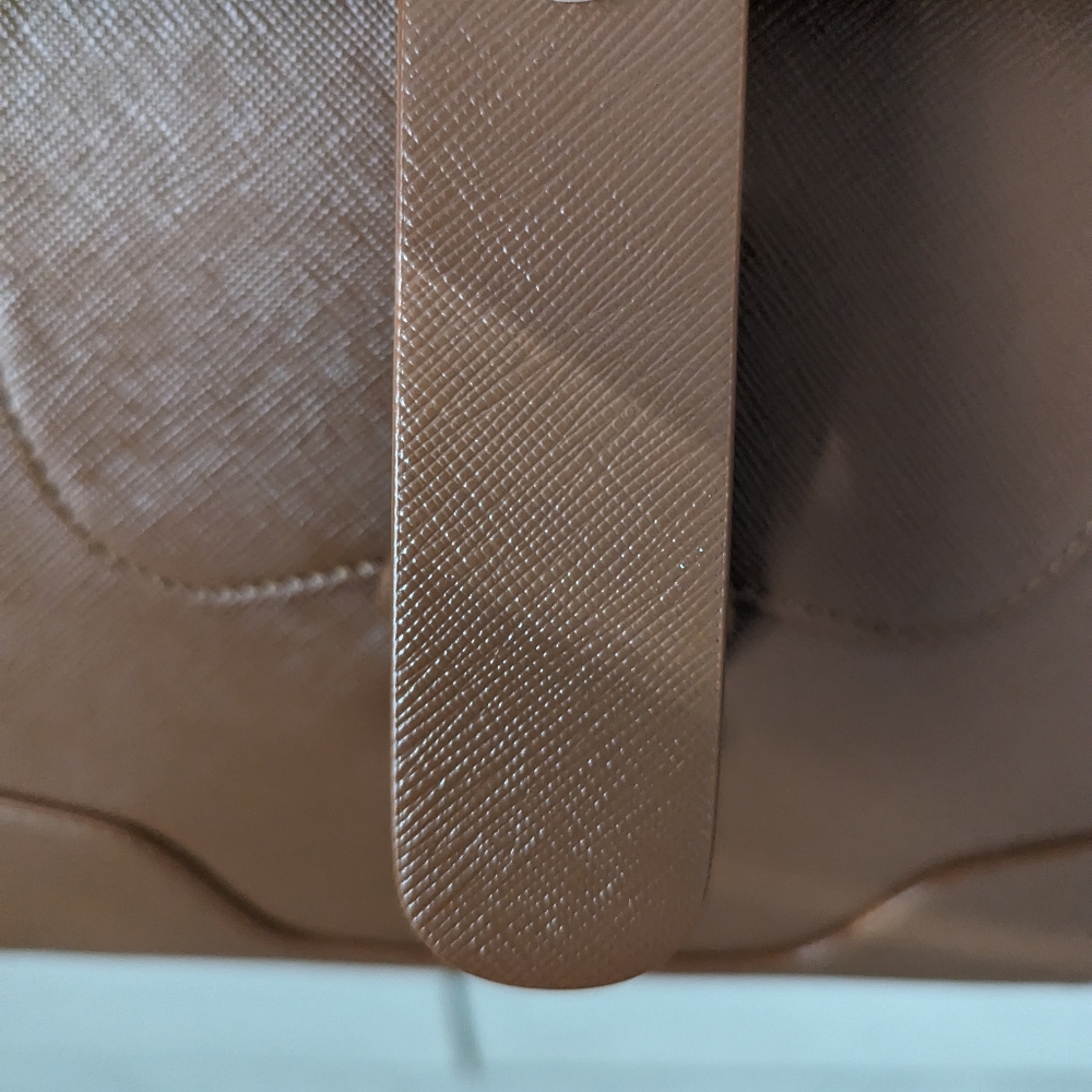 Senreve Mini Maestra Chestnut Tan Convertible Italian Leather Crossbody Backpack - Picture 4 of 14
